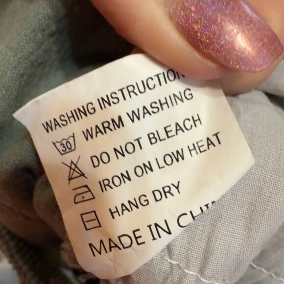 Flamingo Women’s Size L mid rise green corduroy boho flare leg pants 3624 - Picture 8 of 8